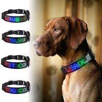 Pet-Collar Harness Program Text Scrolling Message Display Flashing LED Puppy Pets Dog Leads Safety-Warning Chihuahua Multicolor