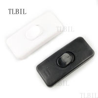 1Pc Universal AC 110-250V 2A Inline Lighting Lamp Plastic In Line Cord Rocker Switch black White