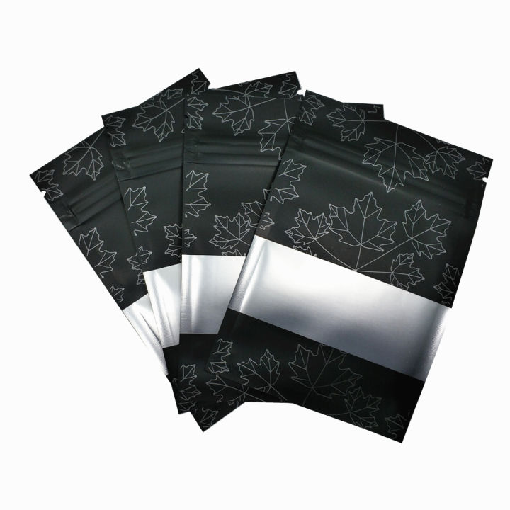 อลูมิเนียมฟอยล์สีดำซิปล็อคถุงบรรจุภัณฑ์ผนึกจับซิป-mylar-ฟอยล์แพคเกจที่มีหน้าต่างที่ชัดเจนซองอาหารตัวอย่างถุง