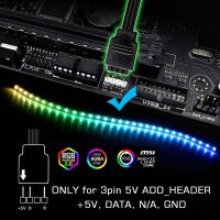 Addressable WS2812b LED Strip For PC,for ASUS Aura SYNC,MSI Mystic Light SYNC,GIGABYTE RGB Fusion 5V 3 Pin Header Mainboard 3Pin