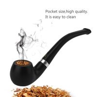 【CC】✴❒∋  Pipes Curved Tobacco Wood 110mm Household Merchandises Accessories Pipe Cigar