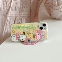 เคสลายการ์ตูน Sanrio Cinnamoroll ลาย My Melody Hello Kitty เคสโทรศัพท์สำหรับ iPhone 14 Pro Max แข็งกันแรงกระแทกข้างหลังโทรศัพท์เคสโทรศัพท์ iPhone 13 Pro Max เคสสำหรับ Apple 12 11เคสห่อหุ้ม