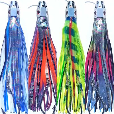 1pc 23cm 185g Deep Sea Trolling Fishing Lures Big Game Marlin Tuna Fishing Lure Portable Bionic Squid Bait Octopus Soft Lure