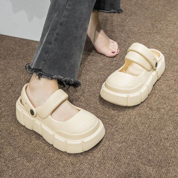 july-new-thick-soled-slippers-women-outdoors-summer-outdoor-mary-style-indoor-home-non-slip-baotou-ladies-sandals-and