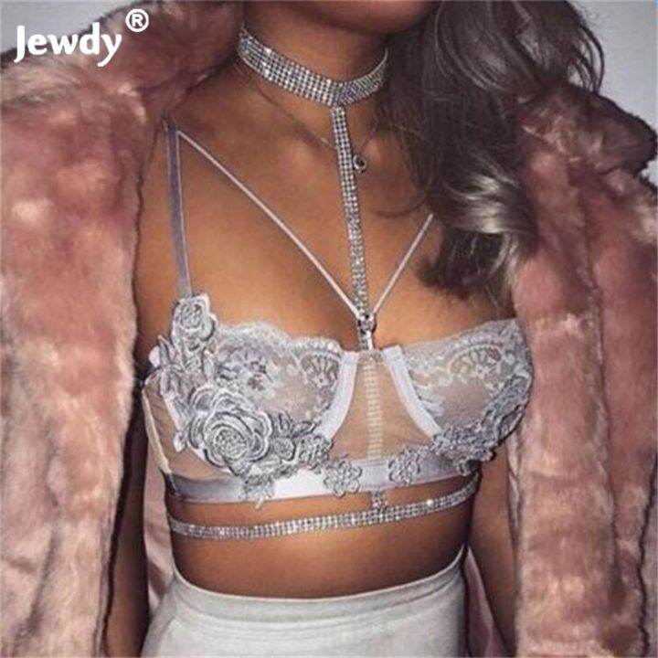 Bohemian Rhinestone Bra Body Chain Necklace Sexy Beads Crystal Harness Body  Chains Jewelry Bikini Belly Chain for Women Body Accessories