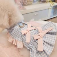 Glitter Pooch Harness ชุดรัดอก สายจูง เสื้อผ้า สุนัข, หมา, แมว, สัตว์เลี้ยง พร้อม สายจูง รุ่น Milky Nephophile