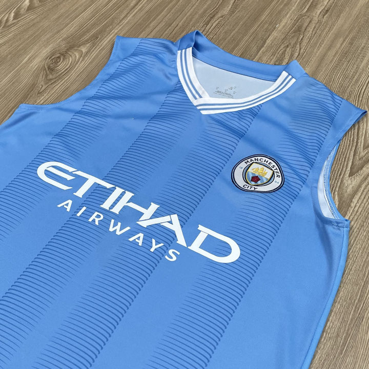 เสื้อบอล-เสื้อฟุตบอลแขนกุด-ทีม-mancity-รับประกันคุณภาพ-ผ้าเกรด-a