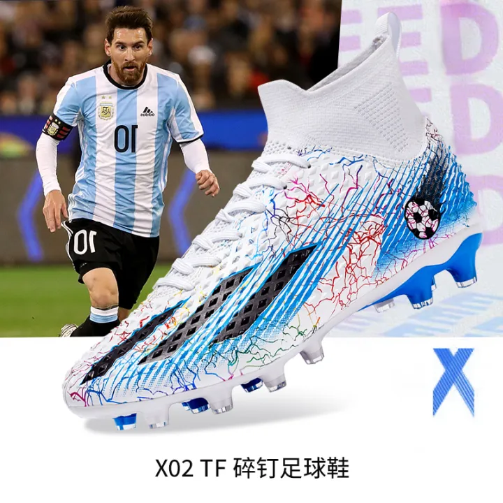 World Cup Messi Football Boots Men's High-top Football Shoes Waterproof and  Non-slip Cleats Training Shoes | Lazada PH