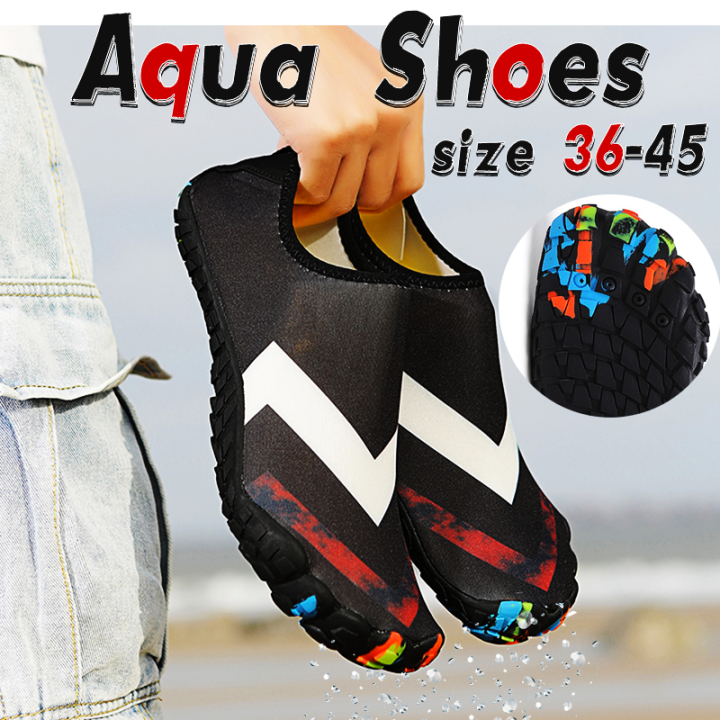 Aqua Shoes Summer Unisex QuickDry Rubber Beach Shoes For Womens Mens