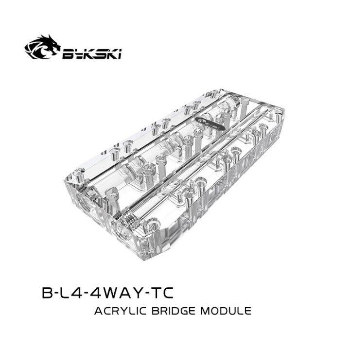 bykski-กราฟิกการ์ด-gpu-การเชื่อมต่อทางน้ำปรับสะพานบล็อกน้ำ-quad-gpu-สะพานสำหรับกราฟิกก-b-l3-2way-tc