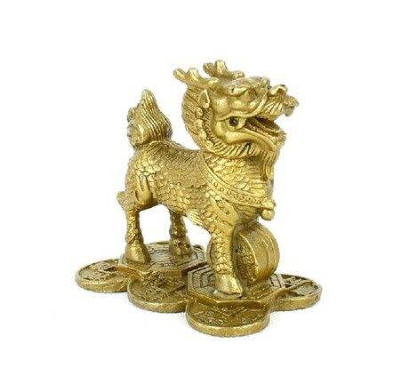 Feng Shui Tang opens pure copper Kirin copper ingot money Qilin town ...