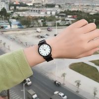 ins Korean style Chic small black watch simple Korean version waterproof student watch male and female college style retro literary couple