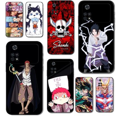 Case For POCO M4 Pro 4G Case Soft silicone phone Back Cover black tpu case Anime Hero