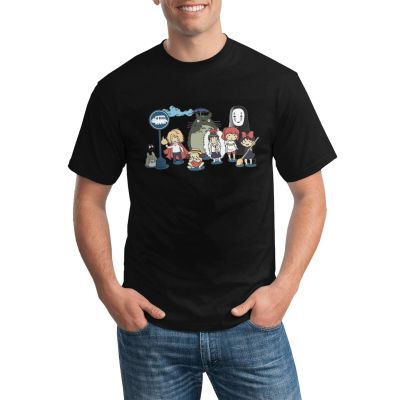 Designs Men Funny Short Tee Miyazaki Hayao Spirited Away No Face Man My Neighbor Totoro Kikis