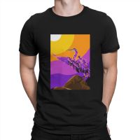 Leisure Purple Heron T-Shirt Men O Neck Pure Cotton T Shirts Bird Short Sleeve Tees New Arrival Tops