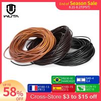 【YD】 WUTA 2/5 Meters Leather Cord Round Rope 1.5-6mm Strings Woven Jewelry Necklace