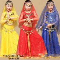 hot【DT】 New Kids Bollywood Belly Costumes Set Sleeve Child Adult Performance