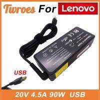 Charger Laptop OT-APB03ขา USB 20V 4.5A 90W สำหรับ Lenovo Thinkpad X1 Ultrabook B40 G50 M4400 M4450 Z50 Z505 Essential G405s G400s