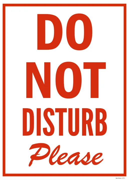 Do Not Knock Sign Do Not Disturb Please Vinyl Sticker Size: 10