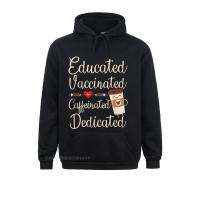 Educación vacunados con cafeína dedicada enfermera café sudadera Punk hombre jersey de Anime sudaderas con capucha Slim sudaderas Kawaii nuevo