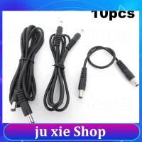 JuXie store 10pcs 0.5m/1M/2M 12V DC Power supply Connector Extension Cable Male To Male Plug 5.5 x 2.1mm CCTV Camera Adapter Cords q1