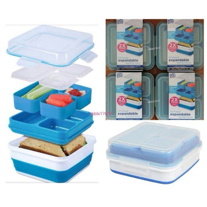 COOL GEAR EZ FREEZE EXPANDABLE BENTO BOX / tupperware container
