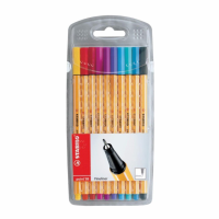 ปากกาสีหมึกน้ำ สตาบิโล STABILO point 88 ชุด 10 สี จำนวน 1 แพ็ค