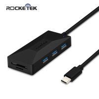 Rocketek เครื่องอ่านอะแดปเตอร์ Otg 3พอร์ตสำหรับคอมพิวเตอร์ Macbook Air,เครื่องอ่านบัตร Tf Usb Type-C Usb C 3.0