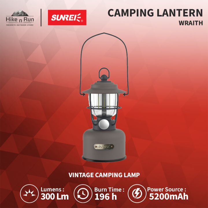 Lampu Camping Sunrei Wraith Rechargeable Retro Glamping Lantern