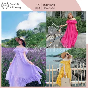 Mùa hè 2019 mới của phụ nữ đi biển bên bờ biển kỳ nghỉ váy dài cổ tích voan  retro bất thường - Váy dài các mẫu đầm đuôi cá dài |