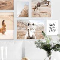 Demo แฟชั่น Desert Horse Girl หญ้าป่าฟรี Quotes Wall Art ภาพวาดผ้าใบโปสเตอร์สำหรับห้องนั่งเล่น Deco Nordic พิมพ์ภาพตกแต่งผนัง-Wall Art ผ้าใบ