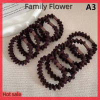 Family Flower Flash Sale 10ชิ้นสายรัดผมหางม้าสูงสีกาแฟแถบยางอารมณ์เรียบง่ายเชือกมัดผมผู้หญิงที่คาดผมยืดหยุ่นสูงทนทาน