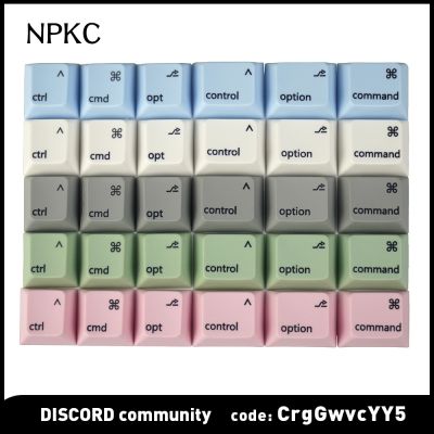 Cherry Height PBT Keycap White Green Personality Supplement Key Compatible with MAC Mechanical Keyboard