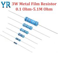 10PCS 3W 1 Metal Film Resistor 0.1 Ohm-5.1M Ohm 148 Value Metal Film Resistor