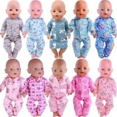 【YF】▫▫♧  Cartoon Print Pajama Shirt inch   43Cm Reborn Baby OG Girls Accessories Gifts