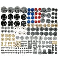 198PCS Set DIY Technical Parts Gear Thick Building Bricks Blocks Accessory Set Mechanical Bulk High-Tech Toys