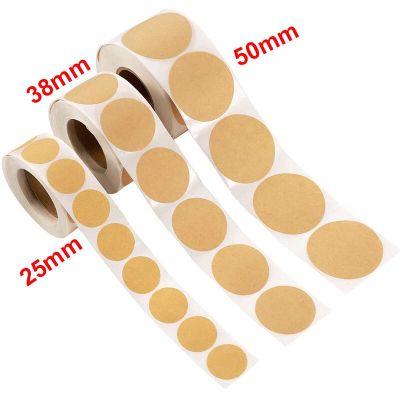 100/500PCS Round Blank Kraft Paper Sticker DIY Sealing Labels Handmade Self-Adhesive Gift Package Stickers 25/38/50mm Stickers Labels