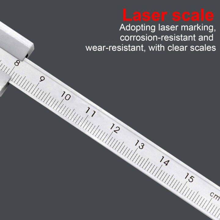 เกจวัดเครื่องวัดความลึก0-150มม-ความแม่นยำ0-02มม-เวอร์เนียคาลิปเปอร์เครื่องมือวัดเกจเมตริกไมโครเมตรสแตนเลส