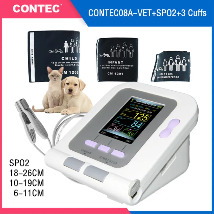 CONTEC08A-VET Veterinary Blood Pressure Monitor SPO2 Sensor Probe NIBP ...