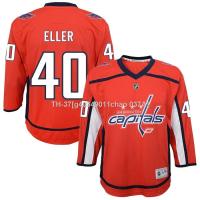 ◇✱ g40349011chao 037A เสื้อยืดแขนยาว พิมพ์ลาย NHL Washington Capitals Home Jersey Lars Eller Hockey พลัสไซซ์