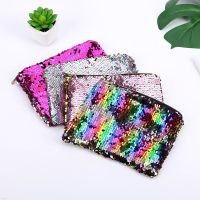 Fashion Colorful Handbag Sequin Cosmetic Bag Double Sided Glittera Lzy Makeup Zipper Bag