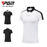 PGM Summer Women Golf Short-Sleeved T Shirt Ladies Shirts Sports Slim Clothes Quick-Dry Breathable Golf Tennis Clothing YF560