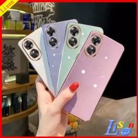 เคส Oppo A58 A98 A78 A17 A17K A77 A57 A77S A76 A96 A18 A38 Reno10 Reno10pro Reno10proPlus Reno8T Reno8Z Reno7Z A9 2020 A5 2020 A16 A53 A15 A15S A83 A3S A12 F9 A5S A7 เคสโทรศัพท์ครอบคลุม สีพาสเทล ขอบเงา