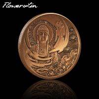 【CC】﹍  Buddhism Commemorative Coin Buddha Buddhas Compassion Religious Belief Specie Embossed Metal