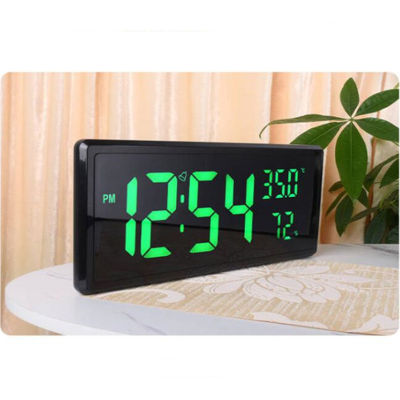 36.3*16*4CM Large Digital Wall Clock Alarm Brightness Darkens At Night Humidity Temperature Table Clocks Electronic LED Clocks