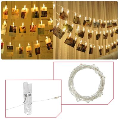 2M 5M Garland Photo Clip String Lights USB/Battery Operated LED Light String Wedding Party Christmas Fairy Lights for Picture