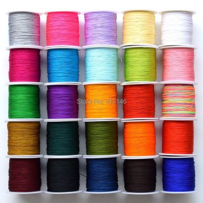 hot【cw】 Wholesale 150M/Spool Thin 0.5MM Color Chinese Knotting Macrame Cord Braided Beading Shamballa String Thread