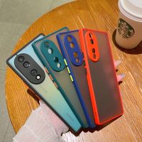 เคสโทรศัพท์มือถือ Honor 90 Lite 90 Pro 5G 2023ป้องกันเลนส์กล้องเป็น PC ผิวด้านใสหรูหราฝาครอบโทรศัพท์มือถือคู่สำหรับ HONOR905G ฝาหลัง