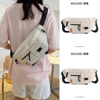 Summer all-match Messenger Canvas Bag Women 2023 New Trendy Cool Chest Bag Mens Casual Sports Pocket Bag Large Capacity 【BYUE】