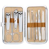 【Miss Lan】Manicure / Pedicure 10 PCS Tools Set Kit Nail Clipper Clean Ear Cuticle Grooming